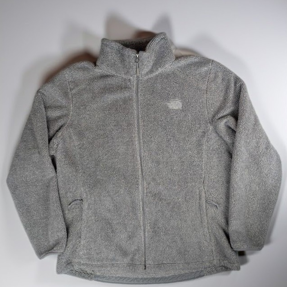 The North Face Osito Fleece Jacket Women's XXL Gray Full Zip Soft High Pile